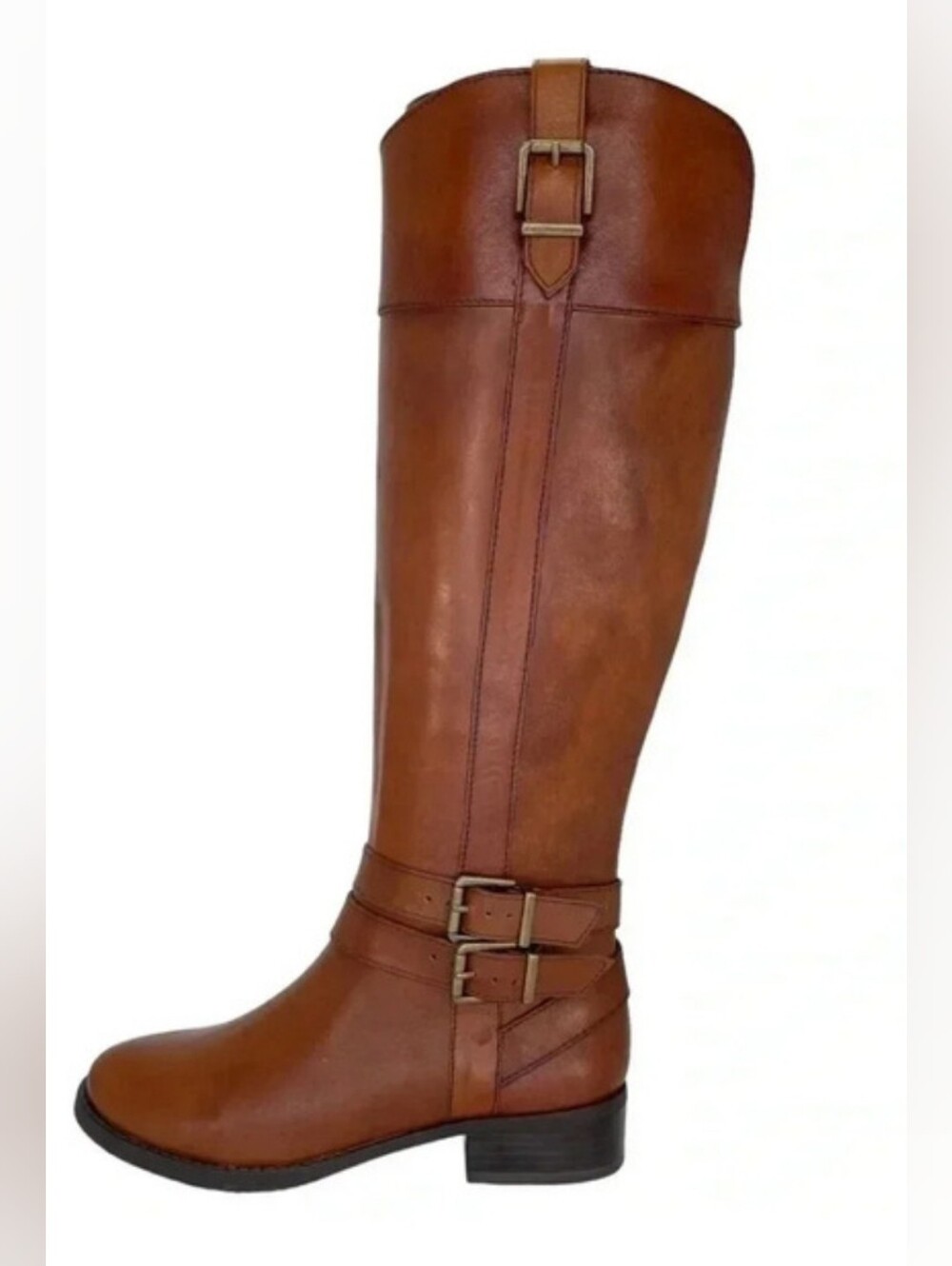 New International Concepts Frankii Cognac Leather Knee High Womens Boots size 8